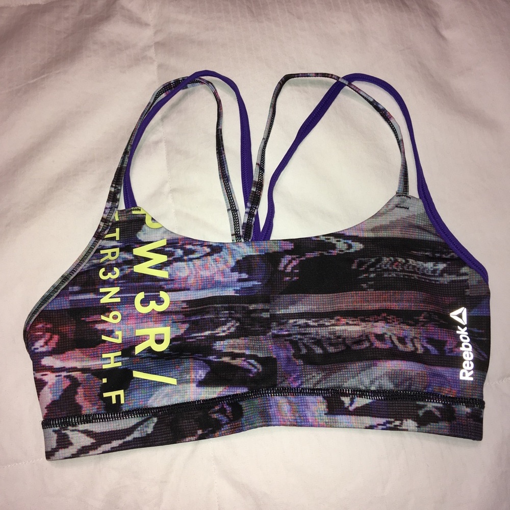 Reebok Sports Bra Crossfit Small EUC Black